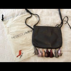 Minkoff Dark Grey Tassel Crossbody